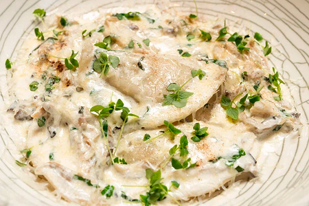 Вареники с картофелем, трюфелем и грибами