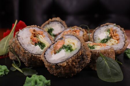 Темпура с лососем терияки