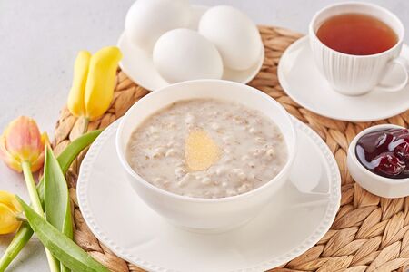 Каша молочная овсяная с маслом