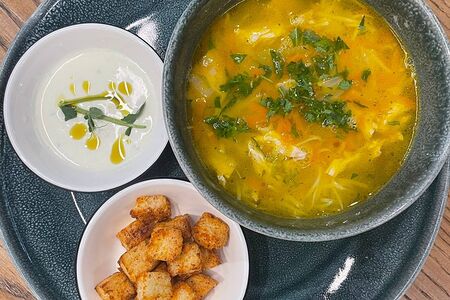 Суп-лапша из фермерского цыпленка