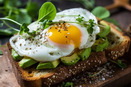 Тост с яйцом и авокадо