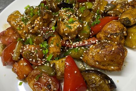 Курица с овощами