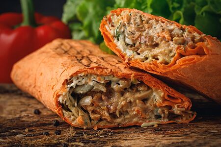 Гавайская шаурма в сырном лаваше