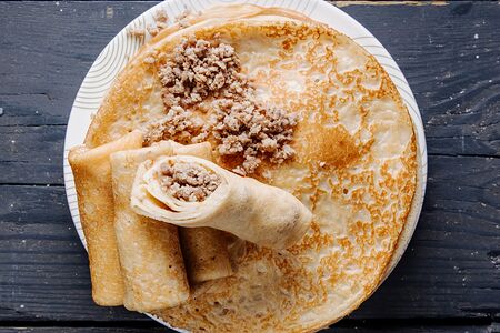 Блинчики с мясом