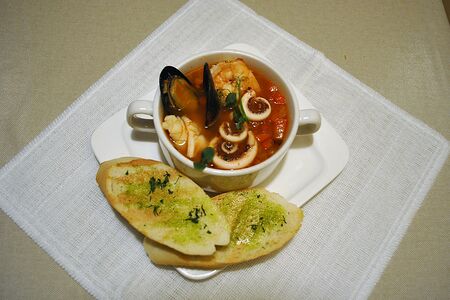 Суп Томатный с морепродуктами