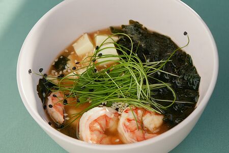 Мисо суп с индийской креветкой