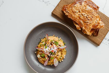 Паштет из батата с нежной страчателлой