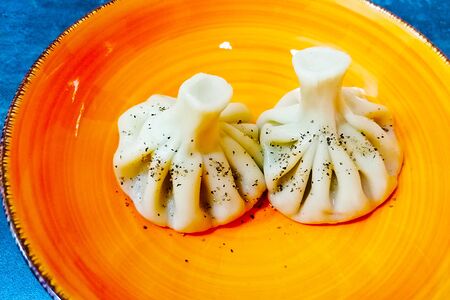 Хинкали с белыми грибами и картофелем