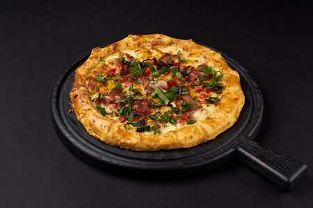 Открытые хачапури с беконом