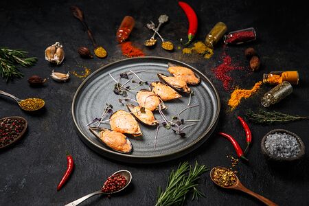 Мидии киви запеченные