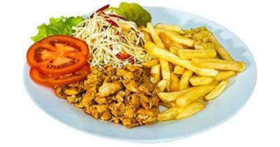 Шаурма на тарелке