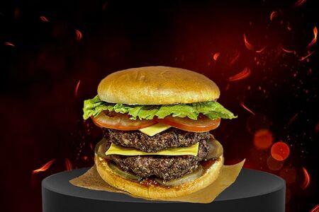 Бургер Биг с курицей на углях