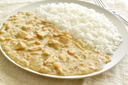 Куриное фрикасе с ароматным рисом