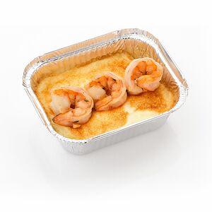 Белковый омлет с креветками