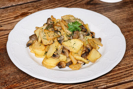 Картофель с шампиньонами