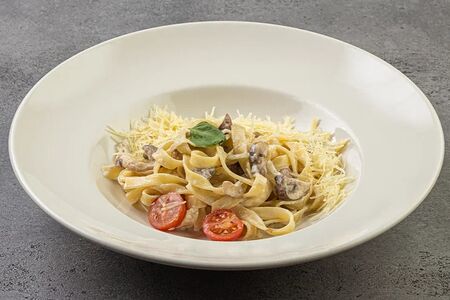 Паппарделле с грибами в сливочном соусе