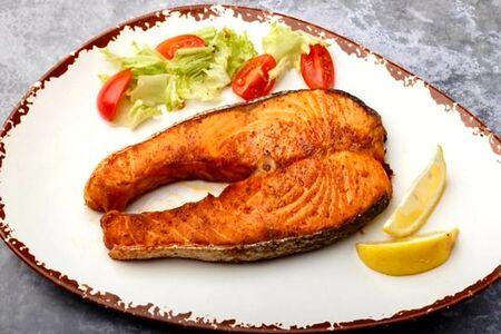 Семга на гриле