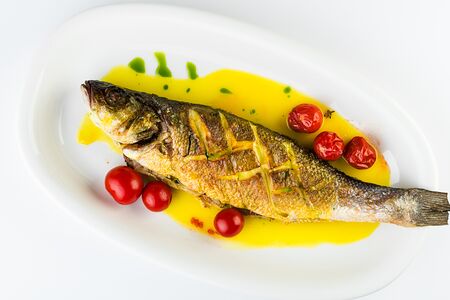 Сибас в апельсиновом соусе