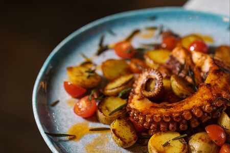 Обжаренный осьминог