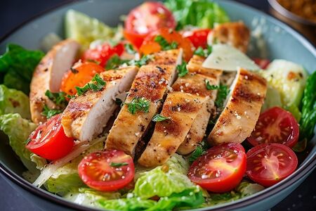 Салат Цезарь с курицей