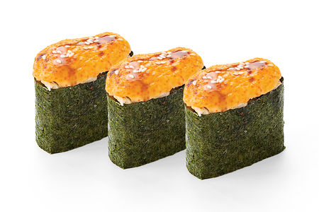 3 запеченных суши с угрем