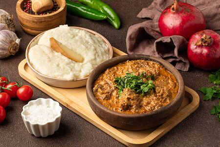 Харчо по-мегрельски с мамалыгой