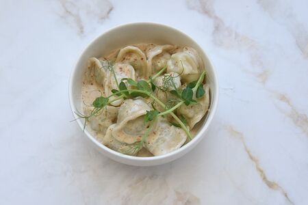 Пельмени Новара в ореховом соусе