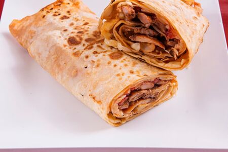 Шаурма грибная с курицей