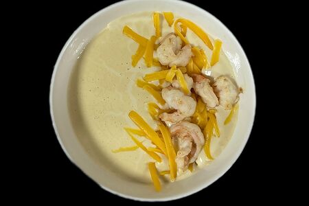 Сырный крем-суп с креветками