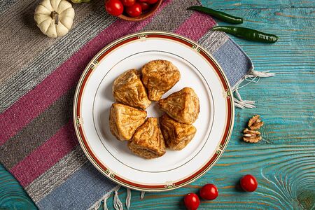 Хинкали с грузинским сыром сулугуни поджаренные