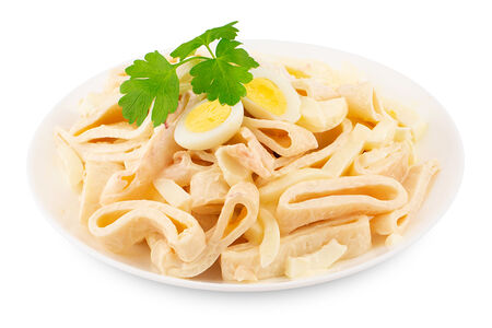 Салат Кальмар в чесночном соусе