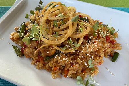 Тяхан с цыпленком