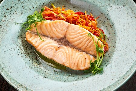 Семга на пару