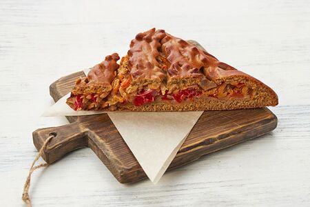 Пирог овощной с баклажанами на ржаном тесте