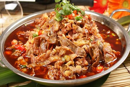 Острая баранина с овощами