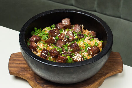 Вагю, жареный рис