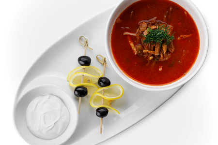 Солянка с копчёностями