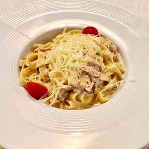 Паста Карбонара с телятиной