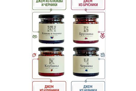 Брусничный и малиновый джем Русский лес