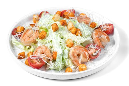 Салат Цезарь с креветками