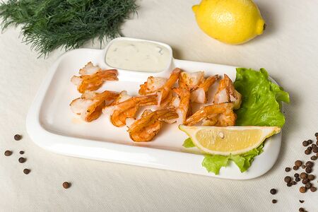 Тигровые креветки на гриле