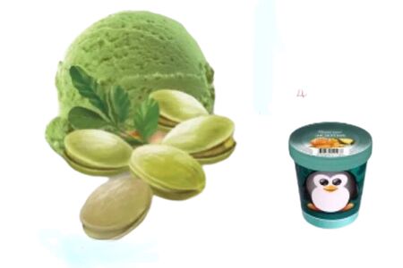 Фисташка. Фисташковый пломбир с кусочками обжаренной фисташки