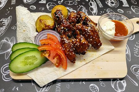 Крылья на мангале BBQ