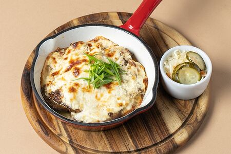 Запеченный язык с грибами