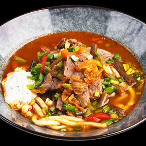 Лапша с говядиной