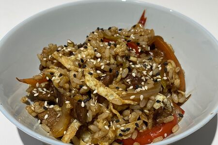 Рис с куриным филе и овощами