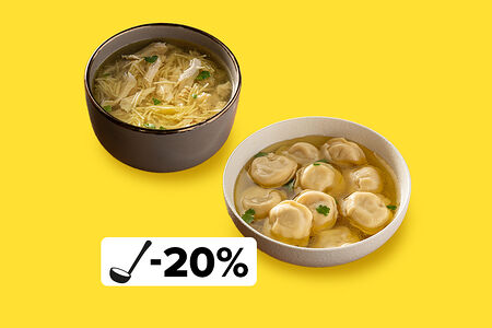 Обед с куриной лапшой