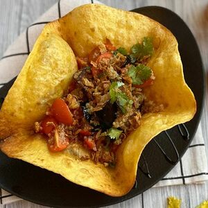 Салат с баклажанами киноа