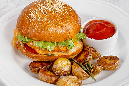 Фирменный бургер Маритоццо на углях