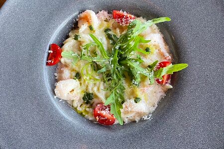 Паста сливочная с креветками